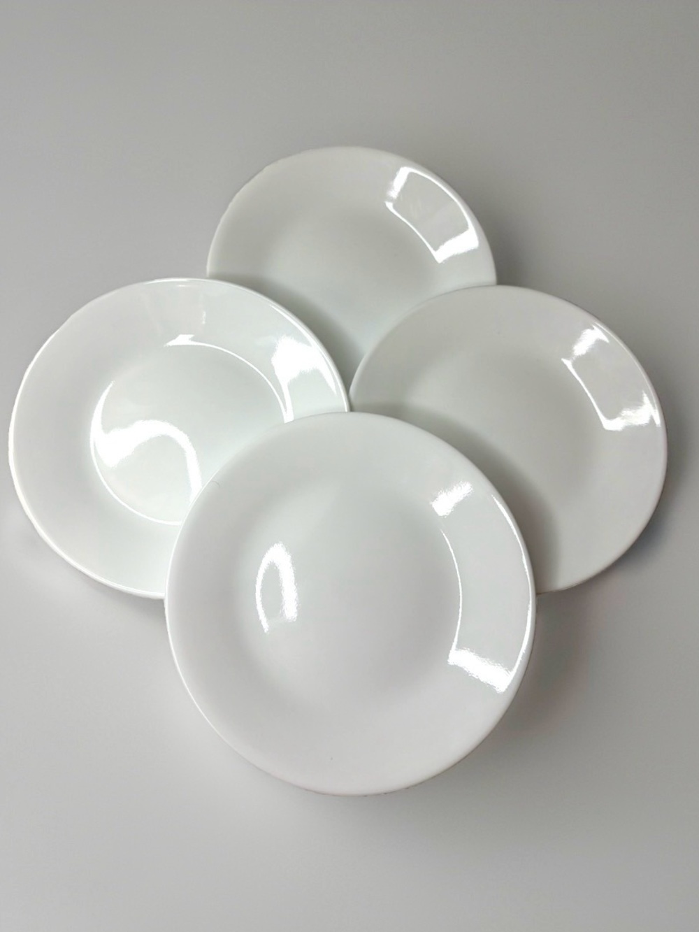 4 Corelle WINTER FROST WHITE Bread  Dessert Plates 6.75” Mint Condition
